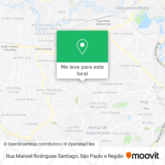 Rua Manoel Rodrigues Santiago mapa