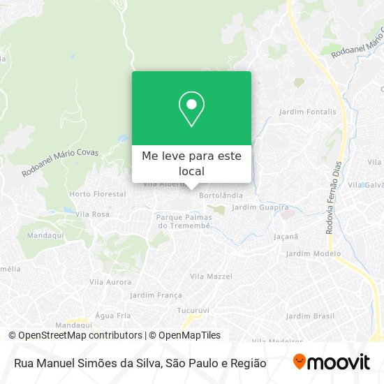 Rua Manuel Simões da Silva mapa