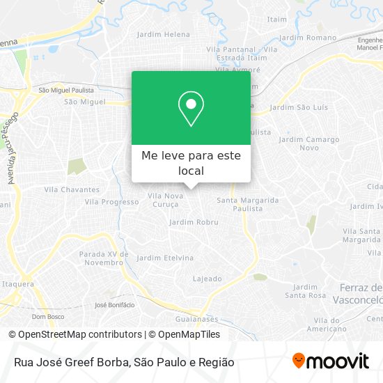 Rua José Greef Borba mapa