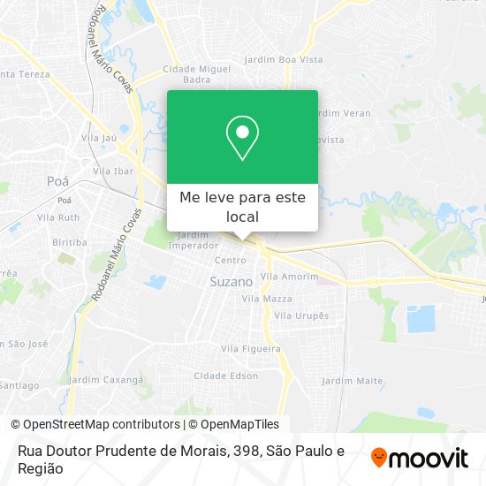Rua Doutor Prudente de Morais, 398 mapa