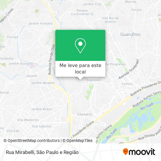 Rua Mirabelli mapa