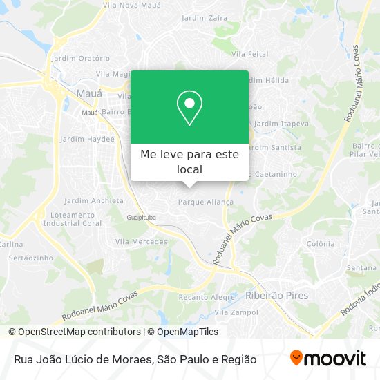 Rua João Lúcio de Moraes mapa