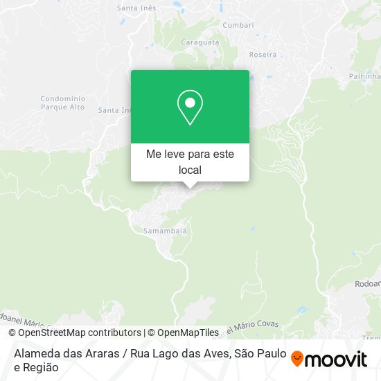 Alameda das Araras / Rua Lago das Aves mapa