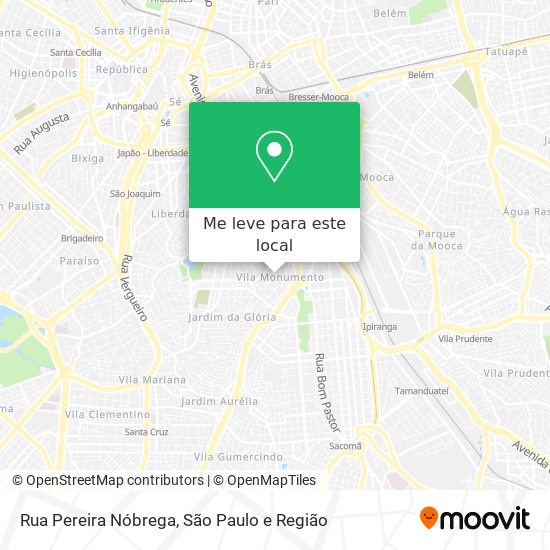 Rua Pereira Nóbrega mapa