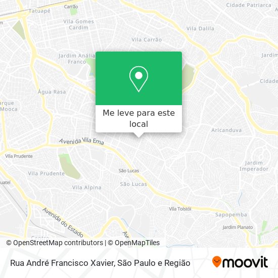 Rua André Francisco Xavier mapa