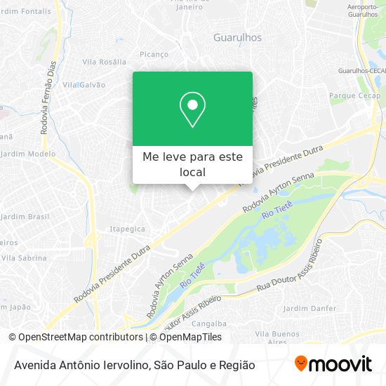 Avenida Antônio Iervolino mapa