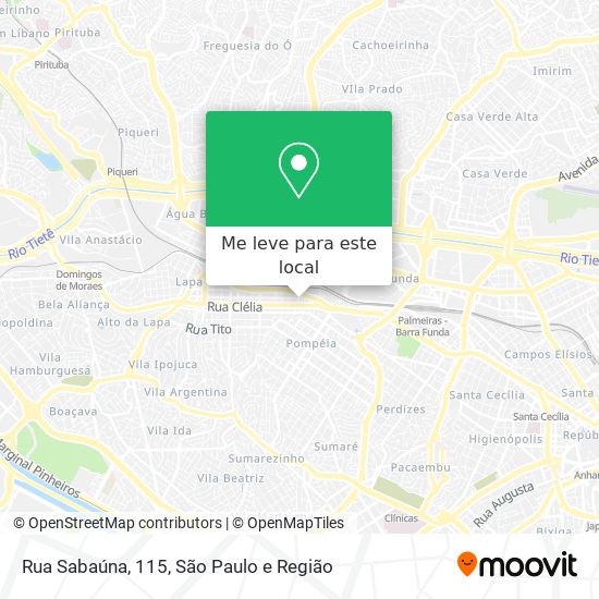 Rua Sabaúna, 115 mapa