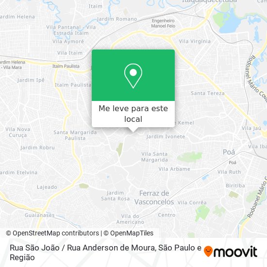 Rua São João / Rua Anderson de Moura mapa