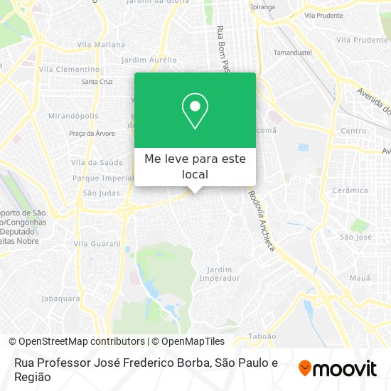 Rua Professor José Frederico Borba mapa