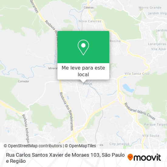 Rua Carlos Santos Xavier de Moraes 103 mapa