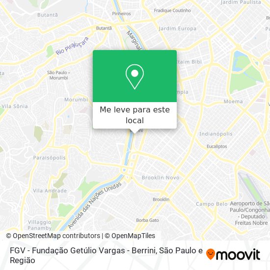 FGV - Fundação Getúlio Vargas - Berrini mapa