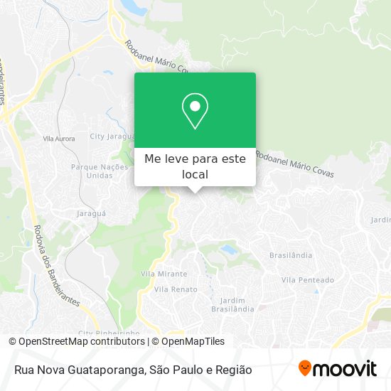 Rua Nova Guataporanga mapa