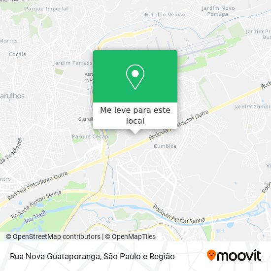 Rua Nova Guataporanga mapa