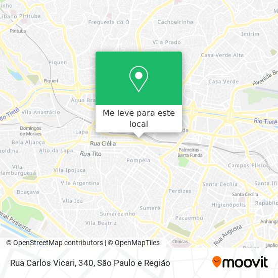 Rua Carlos Vicari, 340 mapa