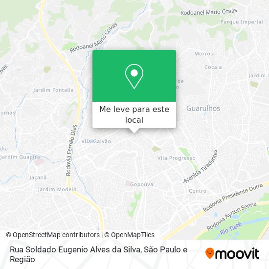 Rua Soldado Eugenio Alves da Silva mapa