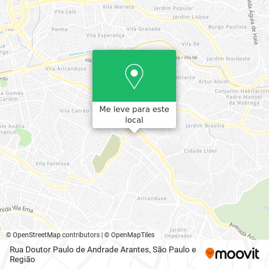 Rua Doutor Paulo de Andrade Arantes mapa