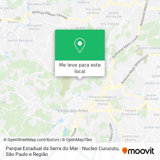 Parque Estadual da Serra do Mar - Nucleo Curucutu mapa