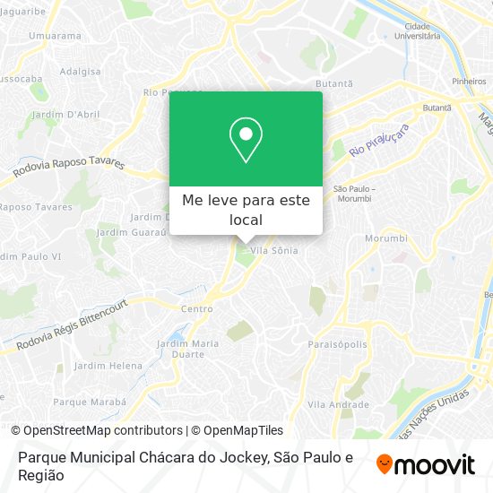 Parque Municipal Chácara do Jockey mapa
