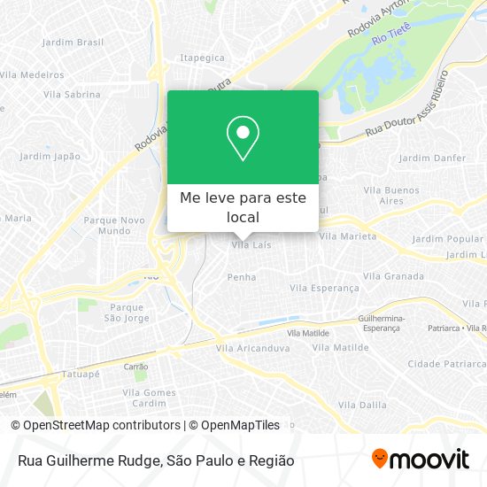 Rua Guilherme Rudge mapa