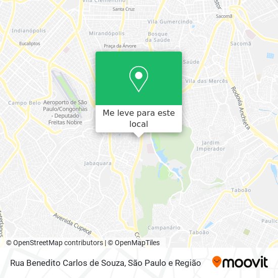 Rua Benedito Carlos de Souza mapa