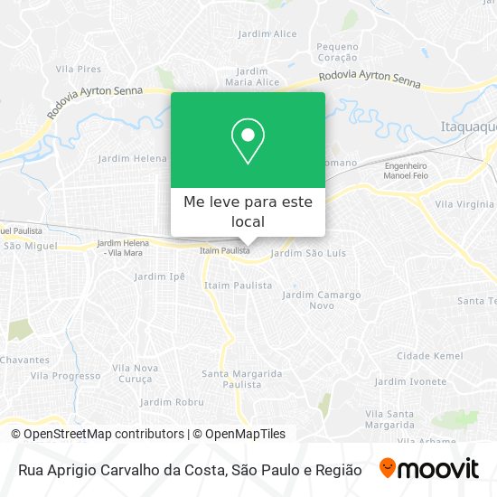 Rua Aprigio Carvalho da Costa mapa