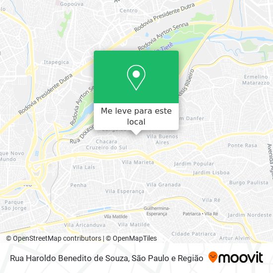 Rua Haroldo Benedito de Souza mapa
