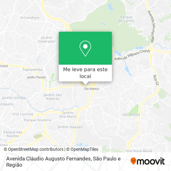 Avenida Cláudio Augusto Fernandes mapa