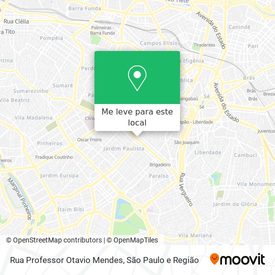 Rua Professor Otavio Mendes mapa