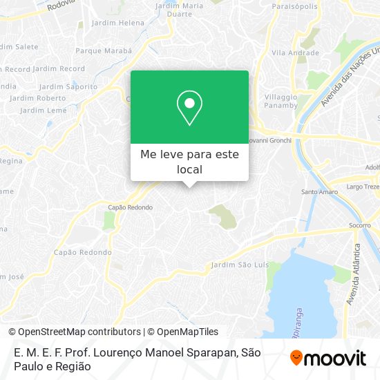 E. M. E. F. Prof. Lourenço Manoel Sparapan mapa