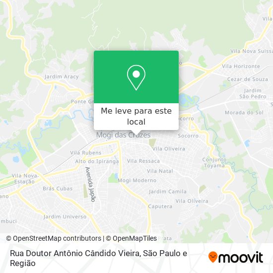 Rua Doutor Antônio Cândido Vieira mapa