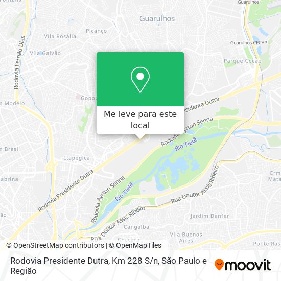Rodovia Presidente Dutra, Km 228 S / n mapa