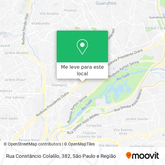 Rua Constâncio Colalilo, 382 mapa