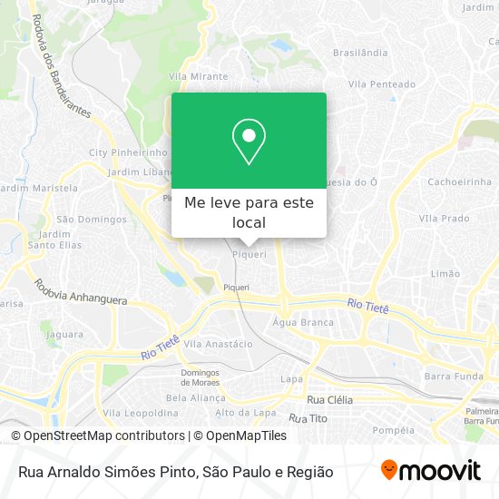 Rua Arnaldo Simões Pinto mapa