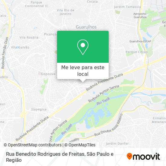 Rua Benedito Rodrigues de Freitas mapa