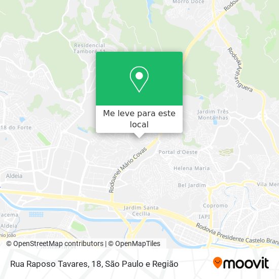 Rua Raposo Tavares, 18 mapa