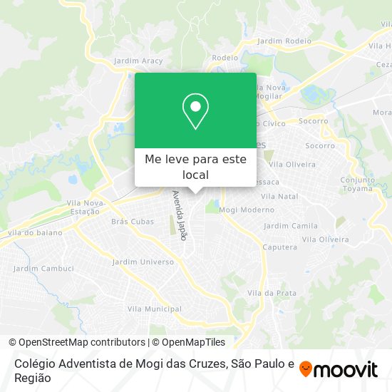 Colégio Adventista de Mogi das Cruzes mapa