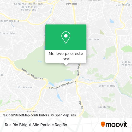 Rua Rio Birigui mapa