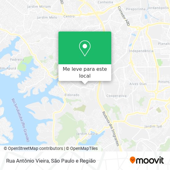 Rua Antônio Vieira mapa