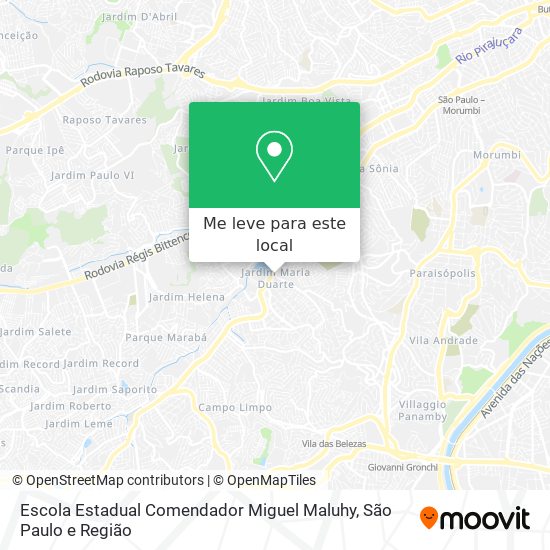 Escola Estadual Comendador Miguel Maluhy mapa