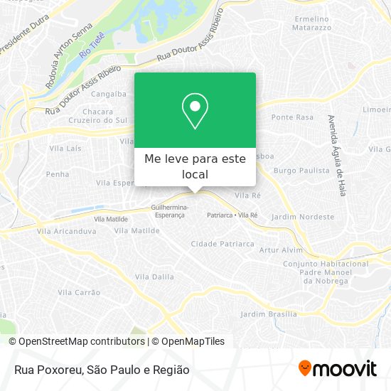 Rua Poxoreu mapa