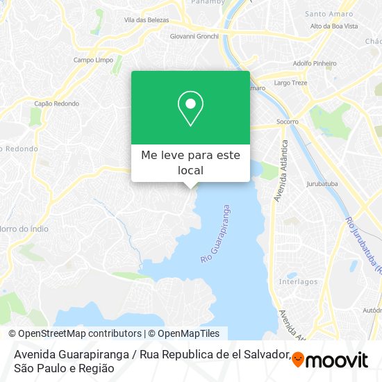 Avenida Guarapiranga / Rua Republica de el Salvador mapa