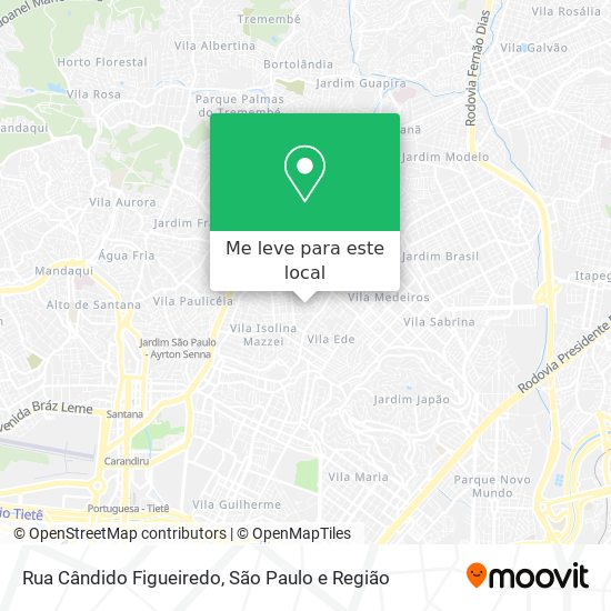 Rua Cândido Figueiredo mapa