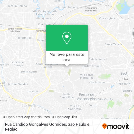 Rua Cândido Gonçalves Gomides mapa