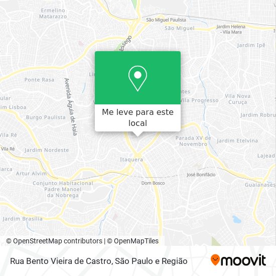 Rua Bento Vieira de Castro mapa