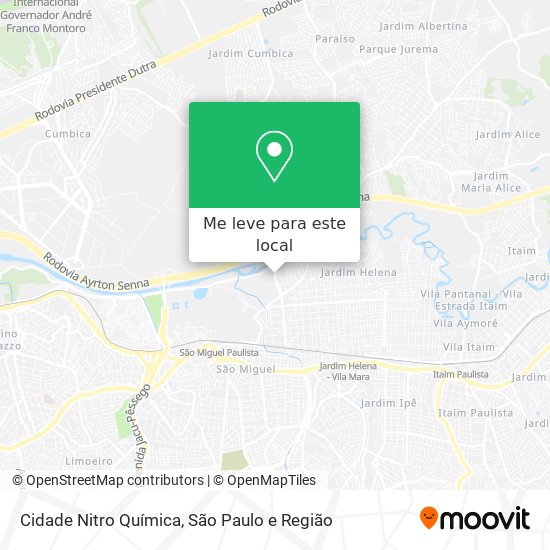 Cidade Nitro Química mapa