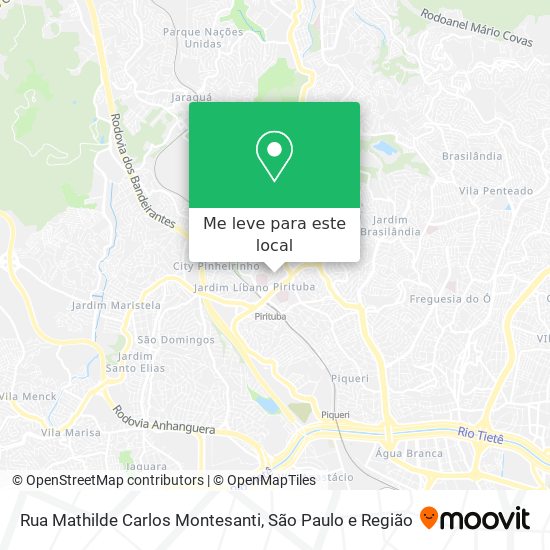 Rua Mathilde Carlos Montesanti mapa