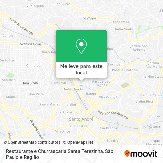 Restaurante e Churrascaria Santa Terezinha mapa