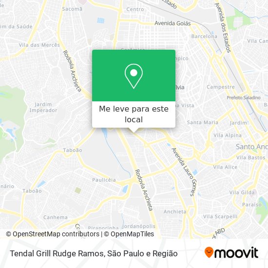 Tendal Grill Rudge Ramos mapa