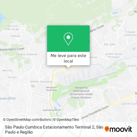 São Paulo-Cumbica Estacionamento Terminal 2 mapa