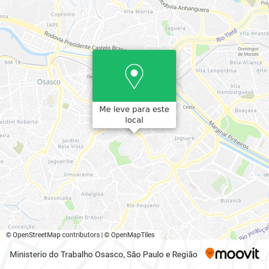 Ministerio do Trabalho Osasco mapa